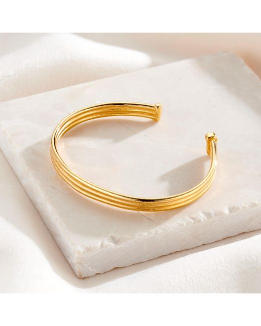 Posh Totty Designs Metallic Column Open Cuff Bangle