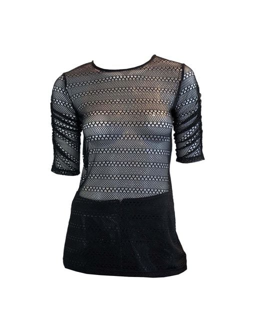 SNIDER Black Biscuit Short Sleeve Top