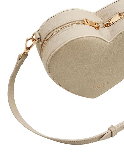 Fable England White Neutrals Heart Crossbody Bag