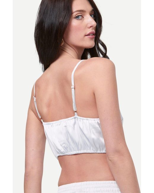 Zafur White Half Cami
