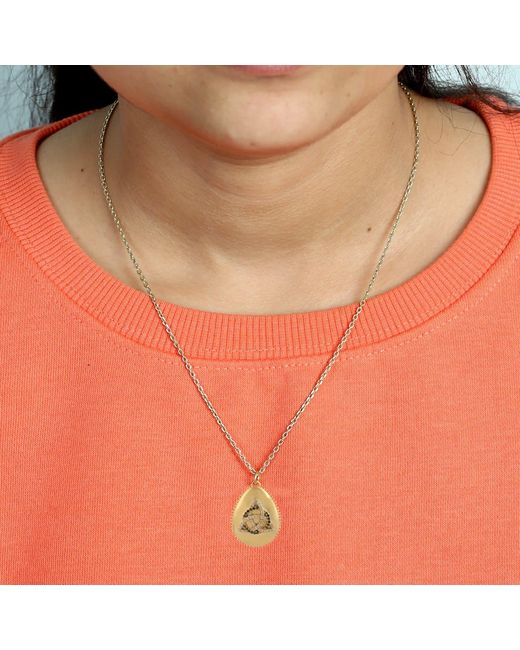 Artisan Metallic Diamond Triangle Pendant