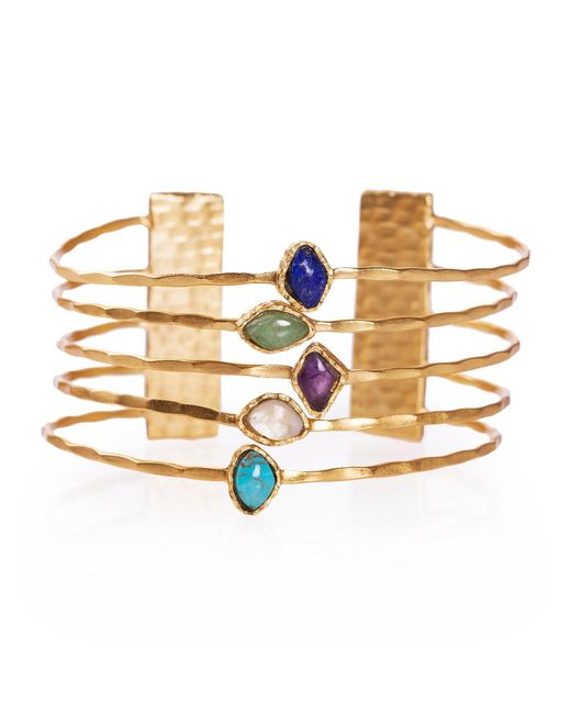 Christina Greene Metallic Deco Five Stone Bangle