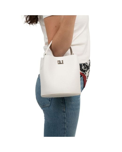 Hamel Atelier White Riva Leather Crossbody Bag