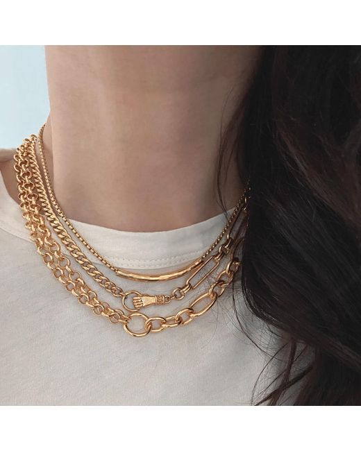 IN CAUDA VENENUM Metallic Briarée Necklace