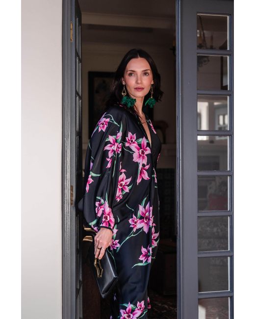 Jennafer Grace Black Delphine Deco Caftan