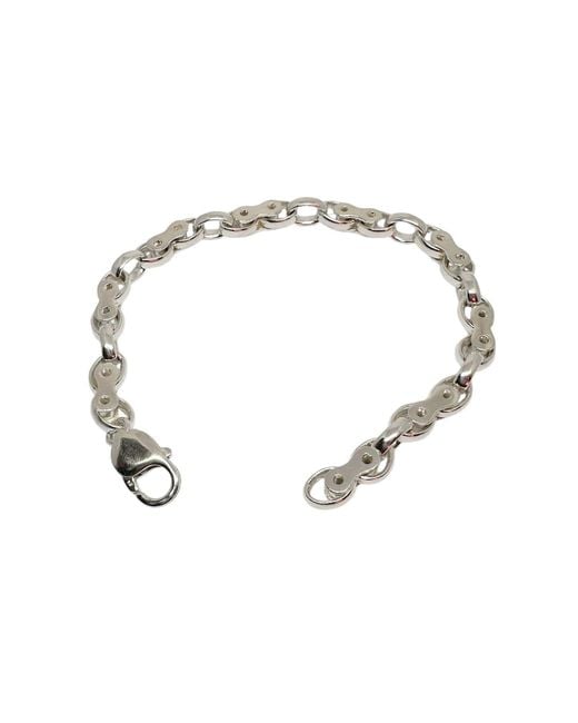 Tg-Jewellery by Tamara Gervasio Metallic Biker Link Bracelet — Hand-Carved Sterling, Lost Wax Cast for men