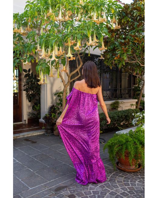 Jennafer Grace Purple Tatjana One Shoulder Maxi Dress