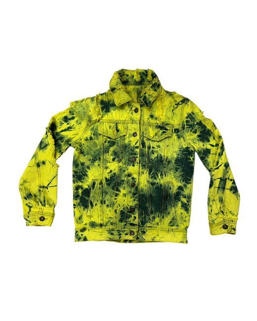 Zasta Studio Yellow Denim Jacket Tie-Dye Small H for men
