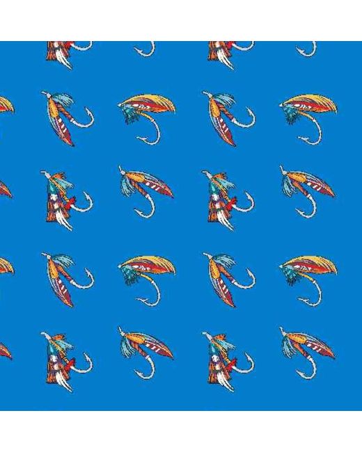 Lazyjack Press Blue Show Me Your Fly Pocket Square for men