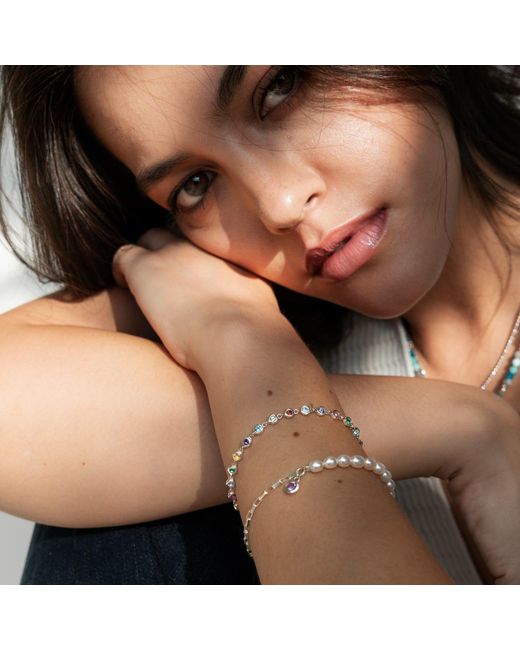Dower & Hall Metallic Array Gemstone Line Bracelet