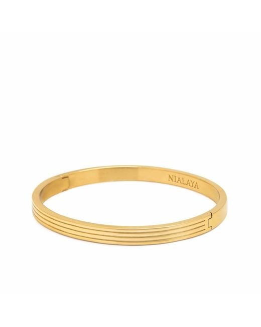 Nialaya Yellow Gentleman Bangle for men