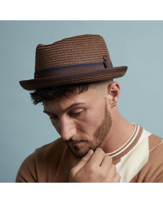 Dasmarca Hats Brown Dasmarca Durban Summer Diamond Crown Light Weight Breathable Porkpie Hat for men