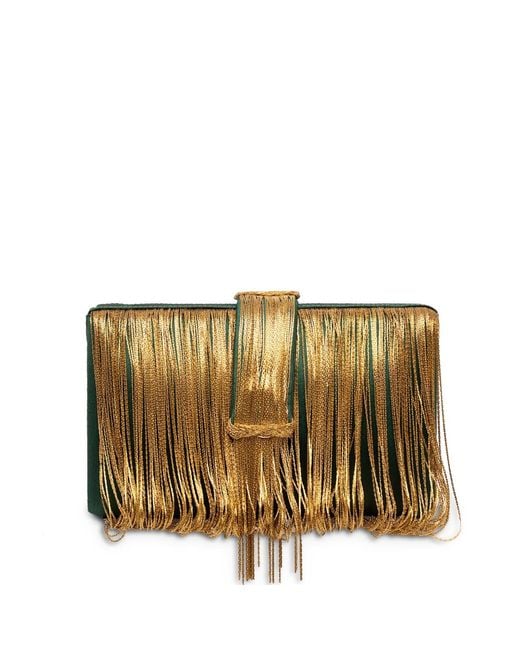 Simitri Metallic Emerald Chunky Clutch
