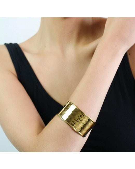 Miss Cecilia Metallic Golden Muse Chunky Cuff Bangle Bracelet