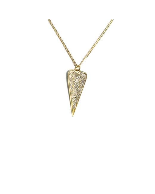 Rachel Nathan Metallic Pavé Love Necklace