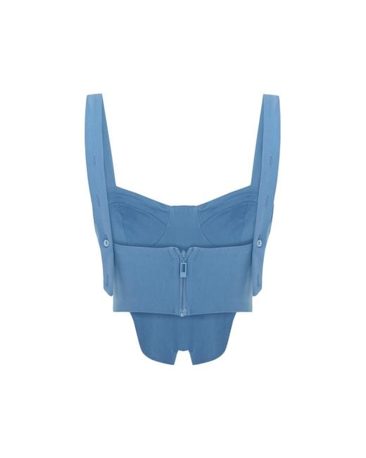 Pcfg Blue Woven Corset Top Baby
