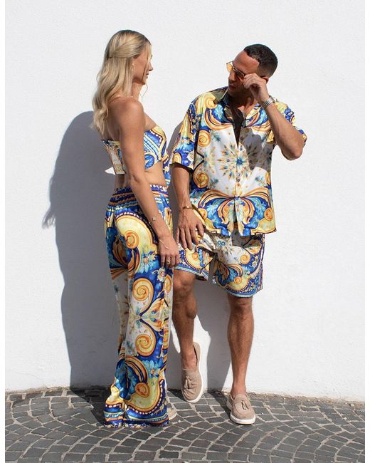 Hustle Blue Positano Swim Set for men