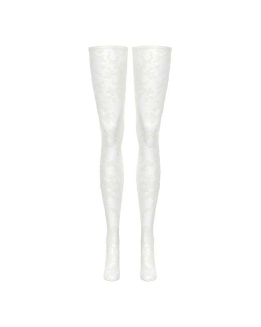 Perilla Lingerie White Harlow Stockings Off