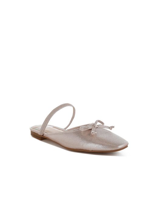 Rag & Co Metallic Opalia Glitter Ballet Mules