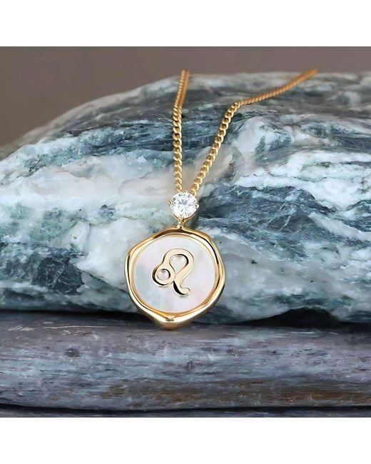 Hinch & Liu Metallic Libra Zodiac Necklace