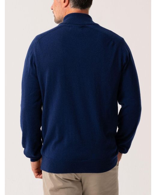 Koy Clothing Blue The Mara Quarter Zip Jumper for men
