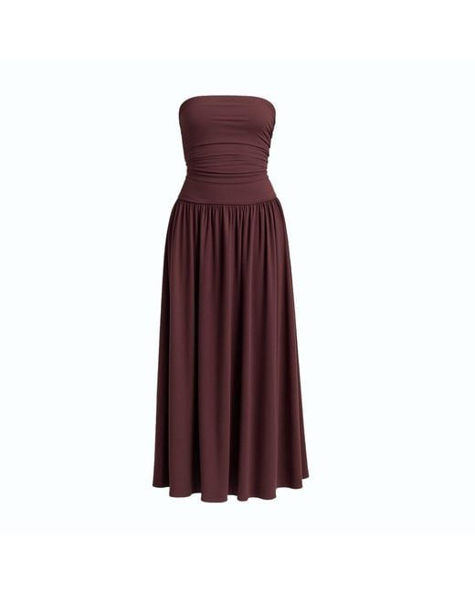 Monlicia Purple Aluna Strapless Maxi Dress –