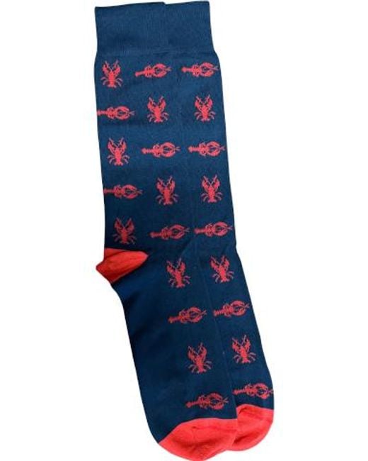 Lazyjack Press Blue Let's Get Crackin' Socks for men