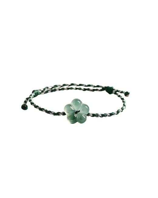 seree Metallic Baby Collection Blossom Jade Flower Woven Baby Bracelet Anklet
