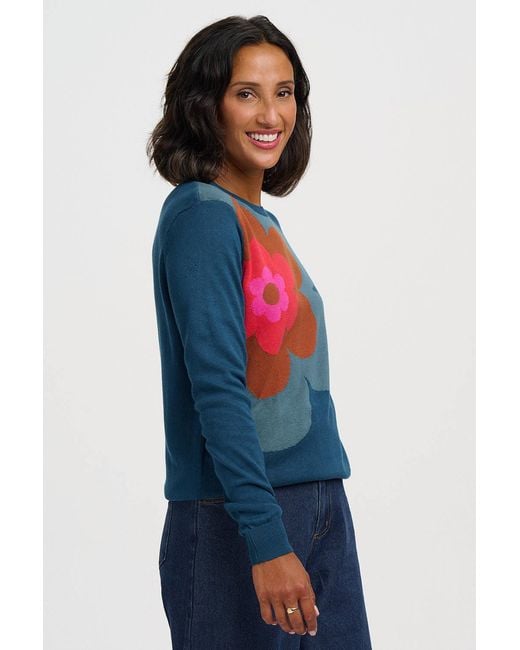 Sugarhill Blue Rita Sweater Flower