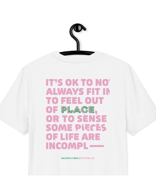 Anchor and Crew Pink Five It's Ok Editions Organic Cotton T-Shirt for men
