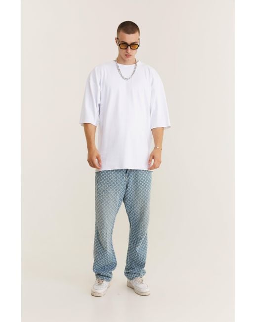 mysimplicated White Oversized T-Shirt With Creative Department Design for men