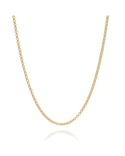 Nellou Jewellery Metallic Belcher Chain Necklace Sterling Plated Short