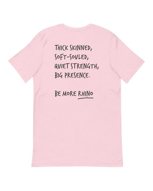 Anchor and Crew Pink Cotton Think Ocean Rhino Aspirations Cotton Embroidered T-Shirt for men