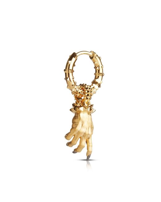 Kasun Metallic Hand Of The Protector Earrings for men