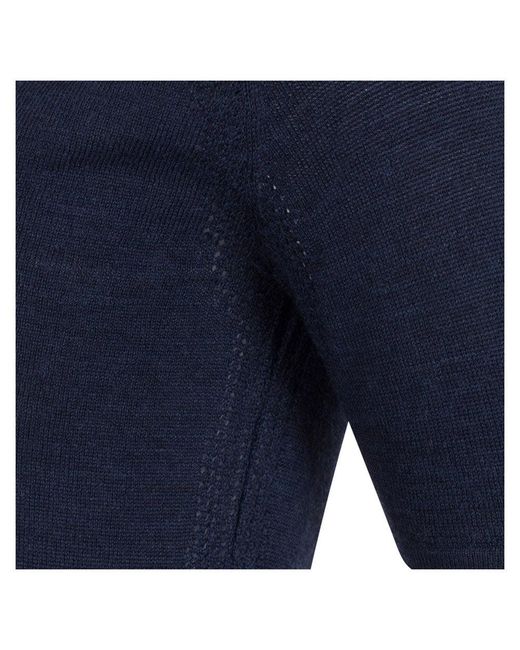 Paul James Knitwear Blue Midweight Merino Activewear Selene T-Shirt