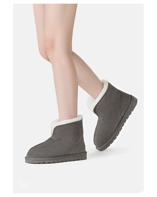 EverAu Australia Brown Owl Ankle Boots