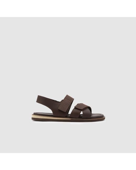 Ilvi Brown Emilio Crazy Horse Leather Sandal for men