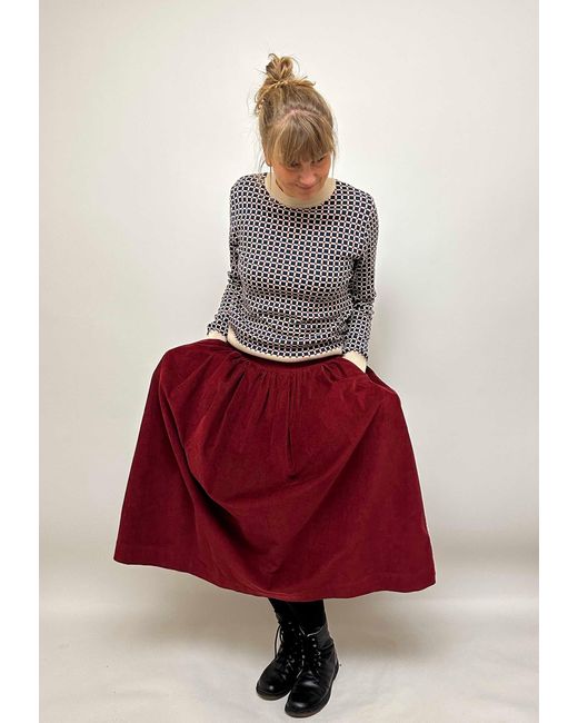 GROBUND Red Mette Skirt