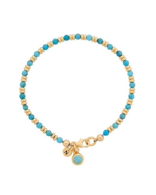 Nellou Jewellery Metallic Linear December Birthstone Bracelet Plated Sterling