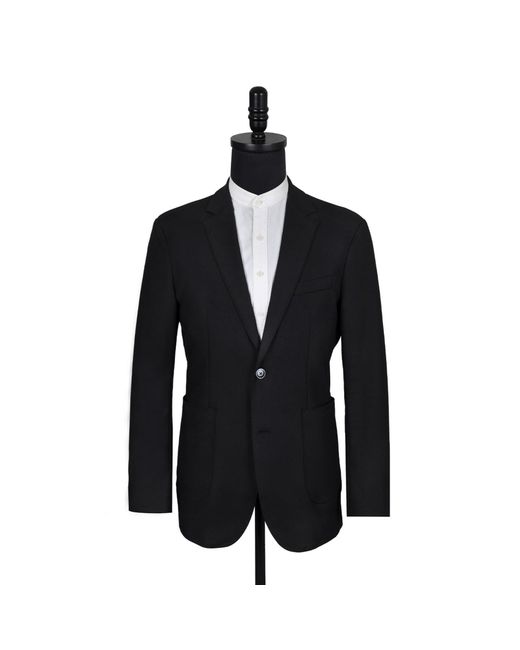 DAVID WEJ Black Ashford Relaxed Single Breasted Blazer for men