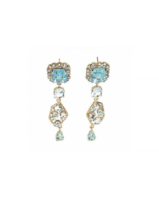 Addicted Metallic Nuvole Di Cristallo Earrings With Light Crystals Plated