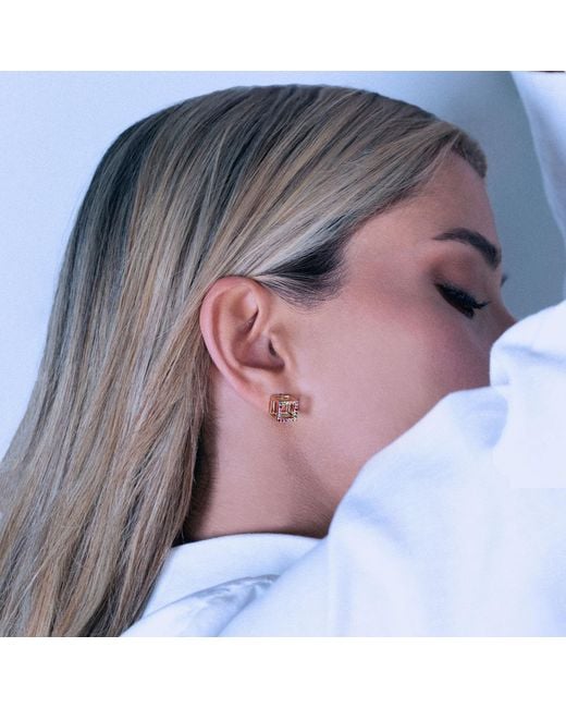 Sheida Farrokhi Pink Cube Earrings
