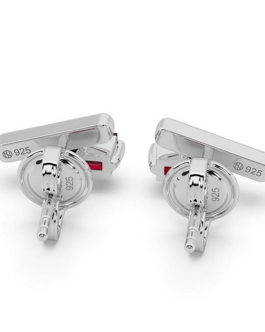 Onia Metallic Ruby Bar Studs