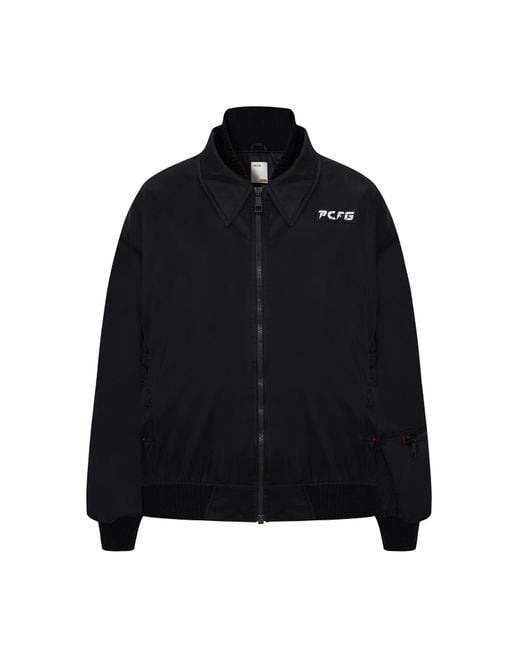 Pcfg Black Oversized Bomber Jacket for men