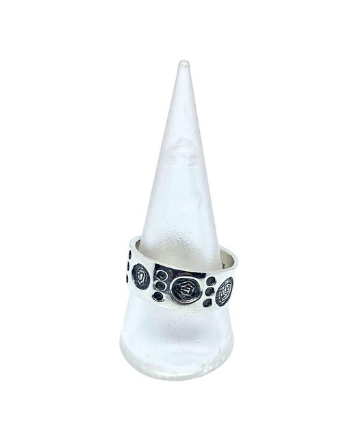 Tg-Jewellery by Tamara Gervasio Metallic Dots Circle Sterling Band Ring for men