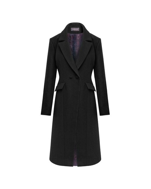 Mandragora Black Classic Wool Coat