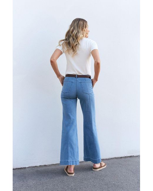 Adrift Clothing Blue Adrift Denim Wide Leg Jeans