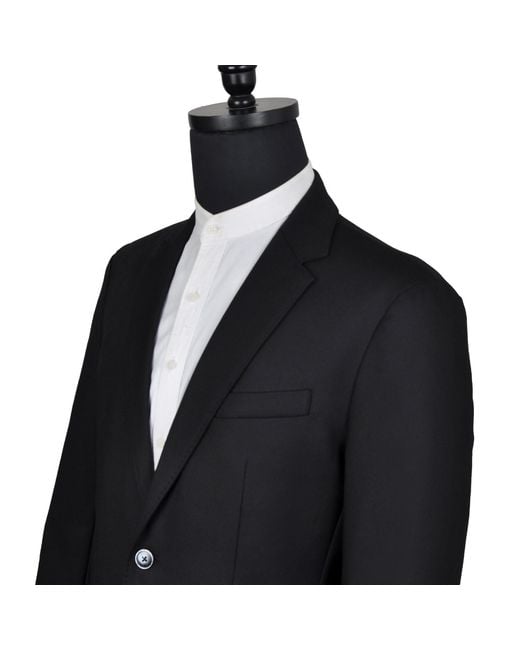 DAVID WEJ Black Ashford Relaxed Single Breasted Blazer for men