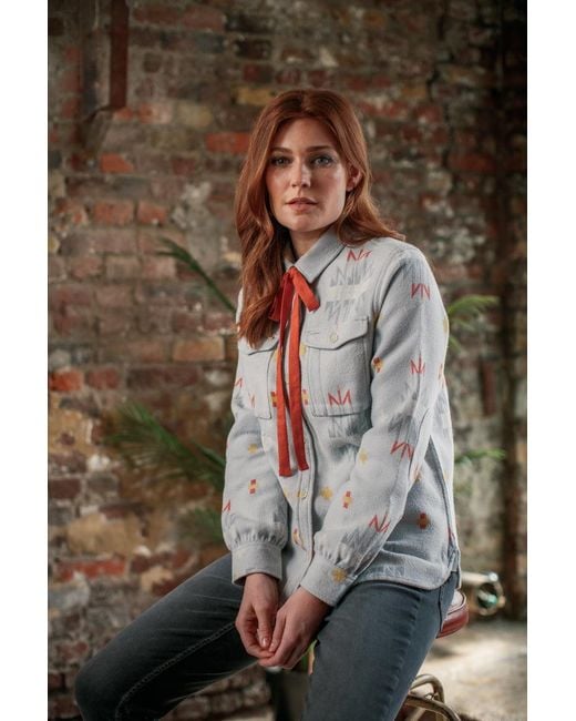 &SONS Trading Co Gray Damsons Cabin Shirt Pearl