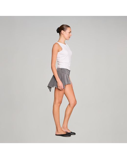 Love and Nostalgia Gray Little Shortie Asymmetrical Skirt